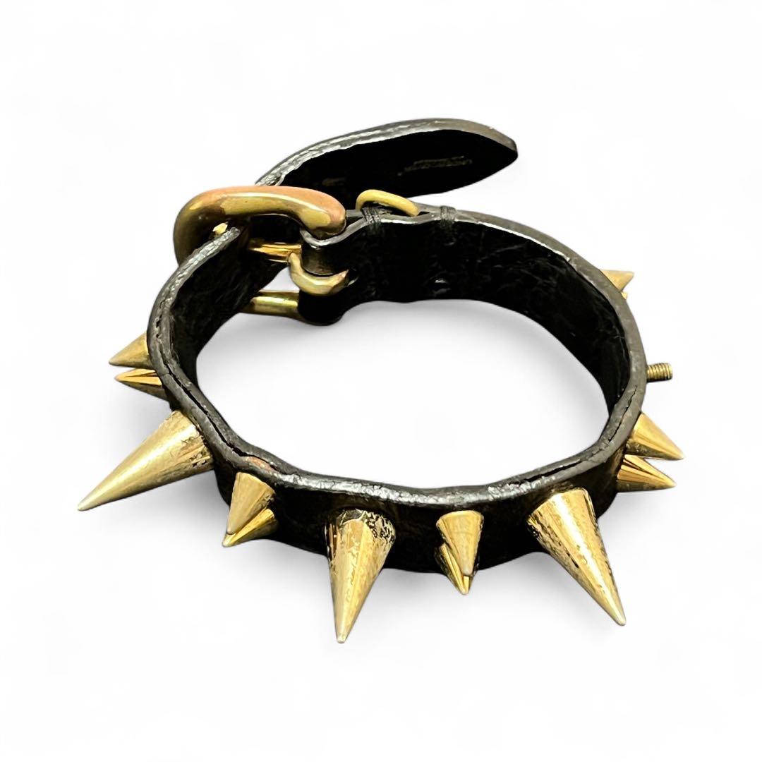 UNDERCOVER ブレスレット/レザー/BLK/メンズ 中古/スパイキー