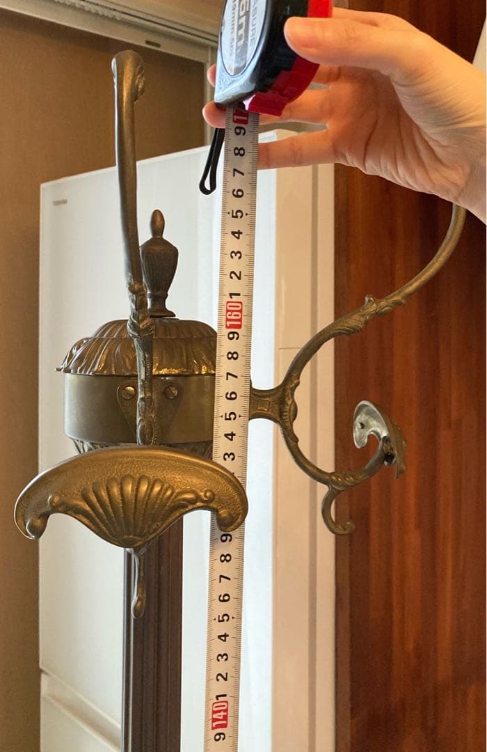 大阪引き取り5000円 アンティーク真鍮製ロココスタイル ハンガーフック