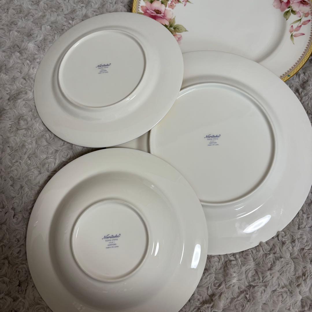 ノリタケ　ハートフォード　６点セット　金彩　花柄　ピンク　豪華