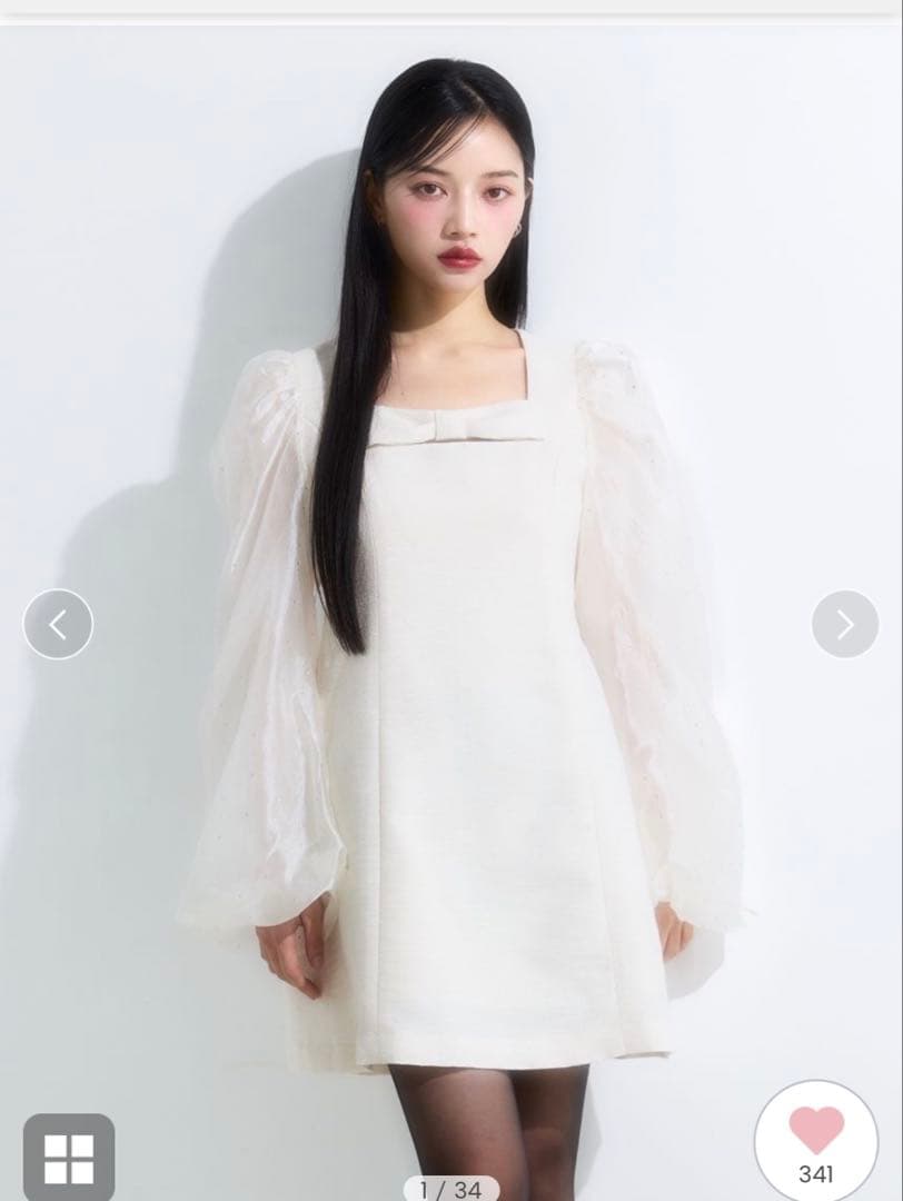 EIMY ISTOIRE ビジュースリーブミニワンピ