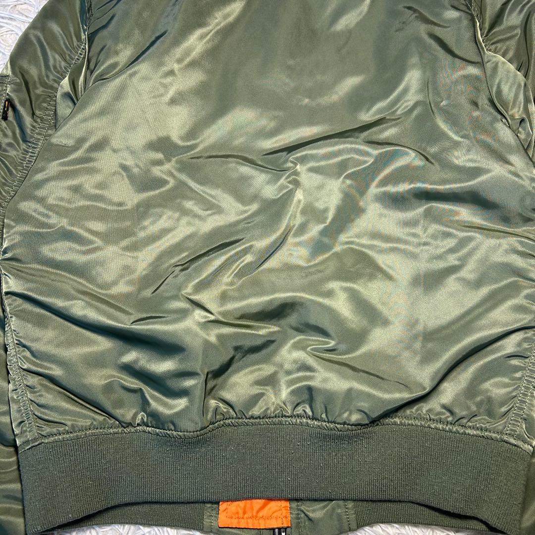 90s alpha industries ma-1 フライトジャケット　グリーン
