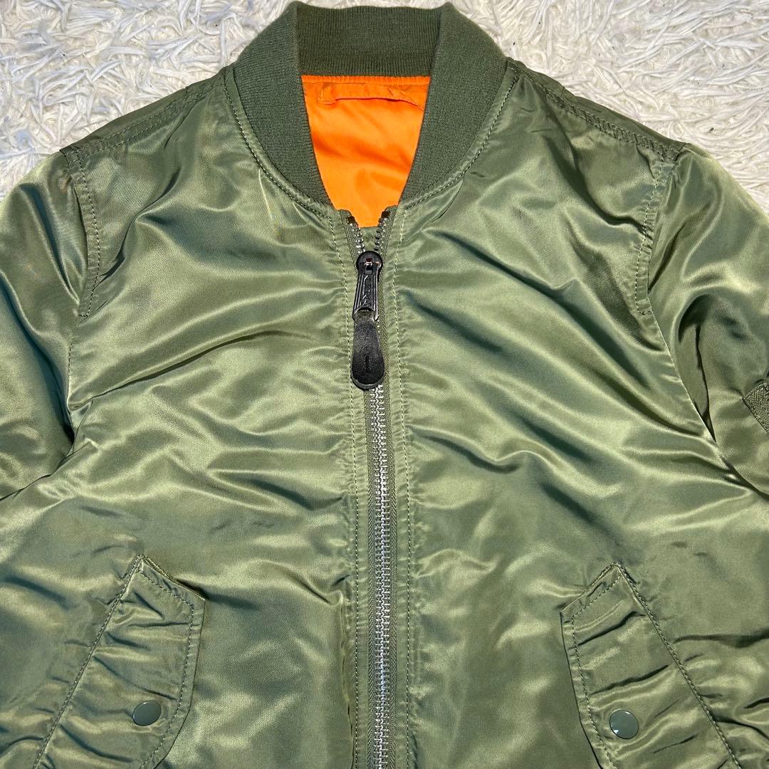 90s alpha industries ma-1 フライトジャケット　グリーン