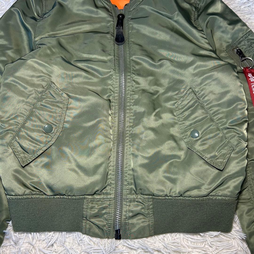 90s alpha industries ma-1 フライトジャケット　グリーン