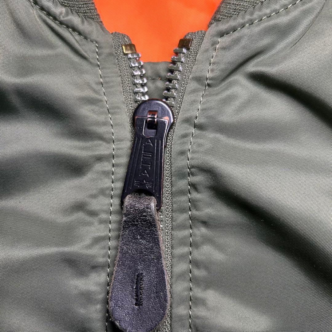 90s alpha industries ma-1 フライトジャケット　グリーン