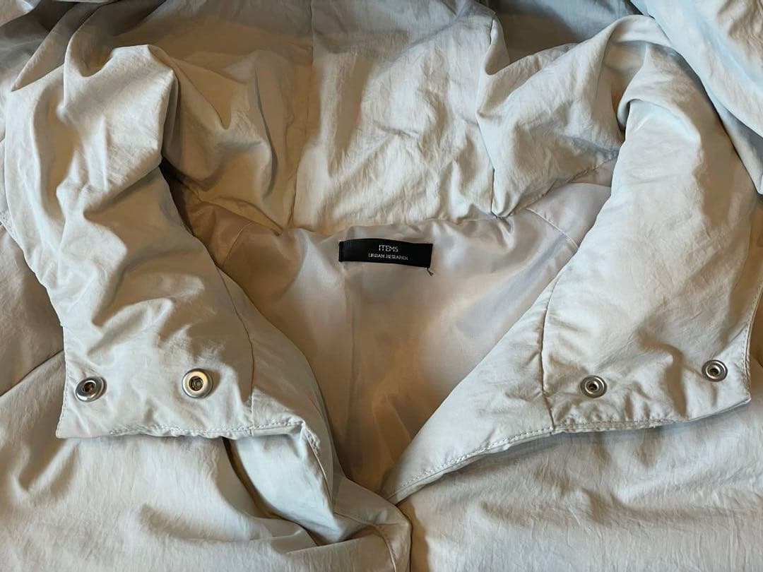 アイテムズ　アーバンリサーチ　GREENDOWN コクーンフードジャケット