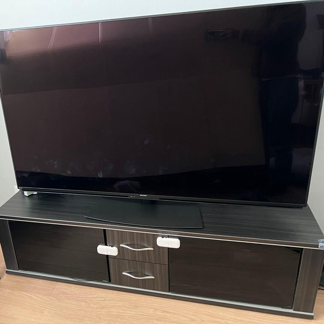 ダークブラウン テレビ台 【幅150㎝✖️奥行41㎝✖️高さ37.5㎝】引出し付き
