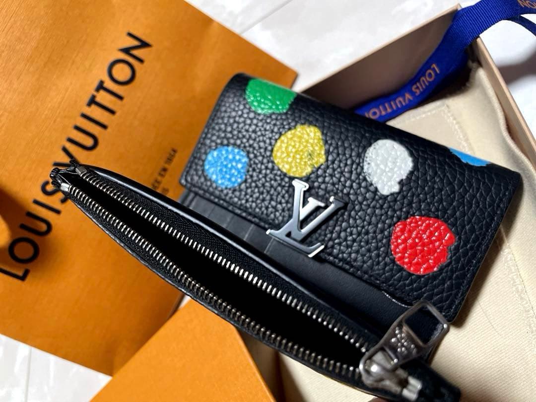 最終値下LOUIS VUITTON 草間彌生 ポルトフォイユ カプシーヌ三折財布