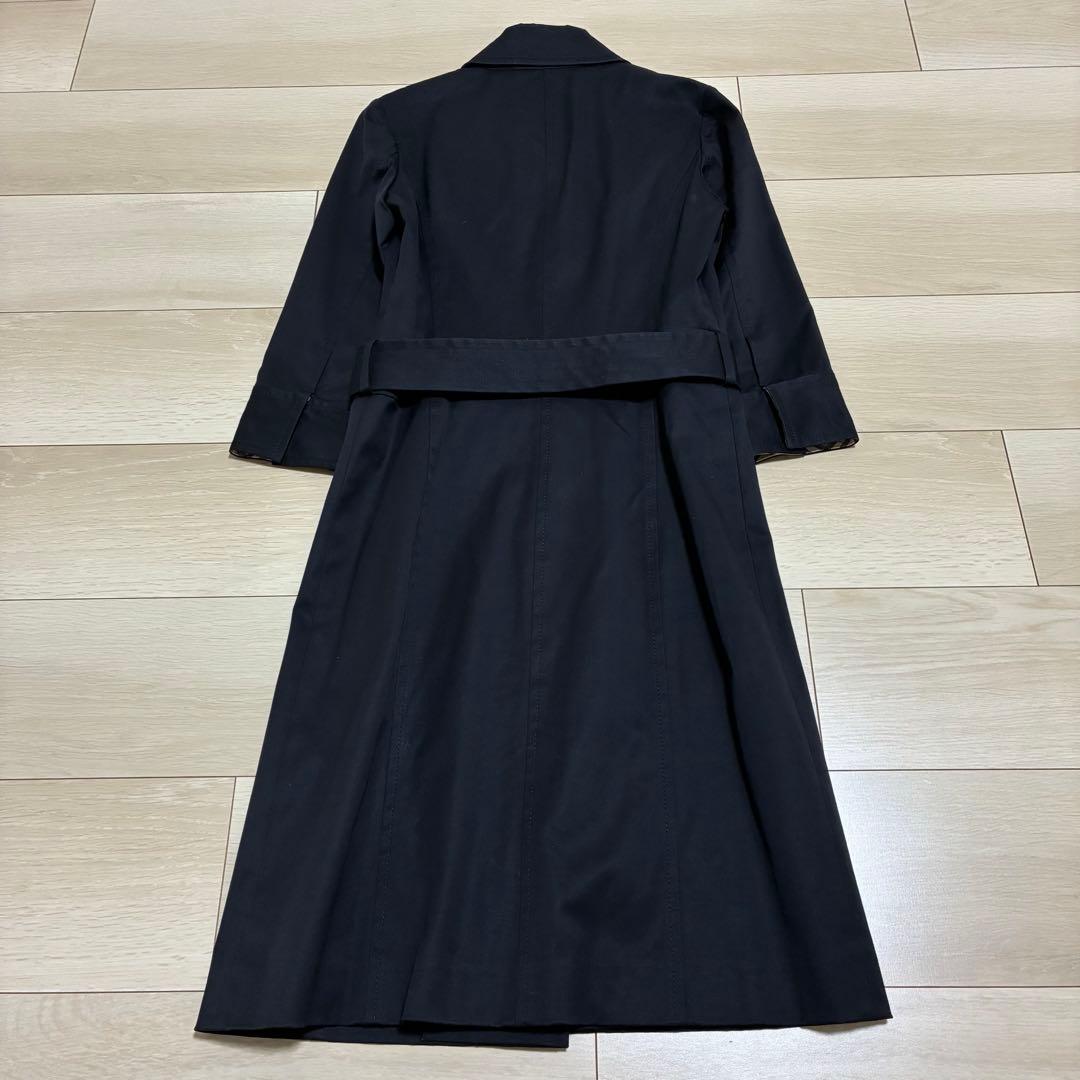 極美品✨バーバリーブルーレーベル トレンチコート ノバチェック ベルト ブラック