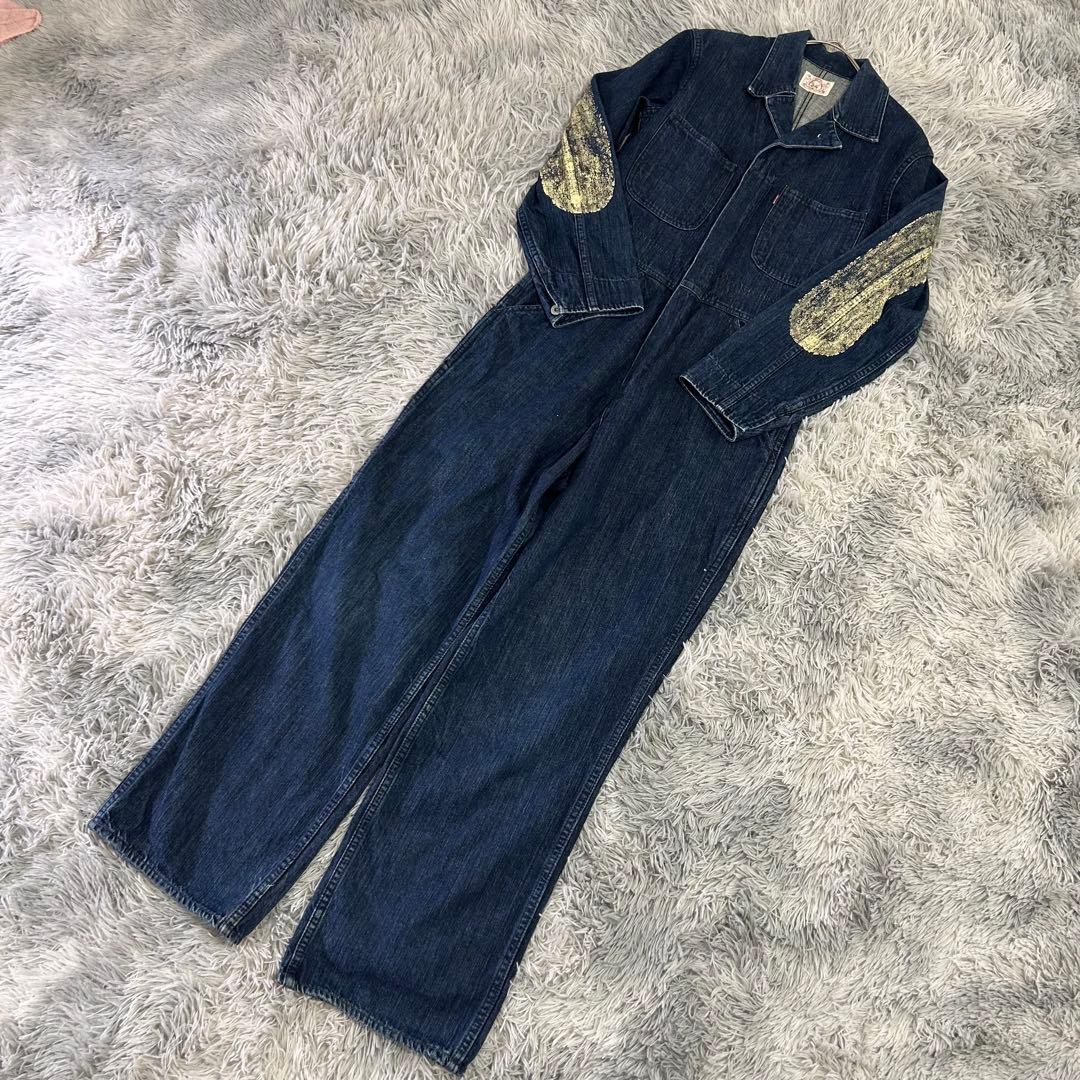 m5507【激レア EVISU】アーカイブ 大カモメ つなぎ デニム 日本製