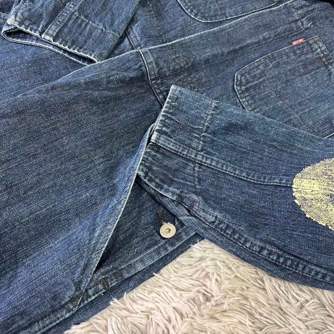 m5507【激レア EVISU】アーカイブ 大カモメ つなぎ デニム 日本製