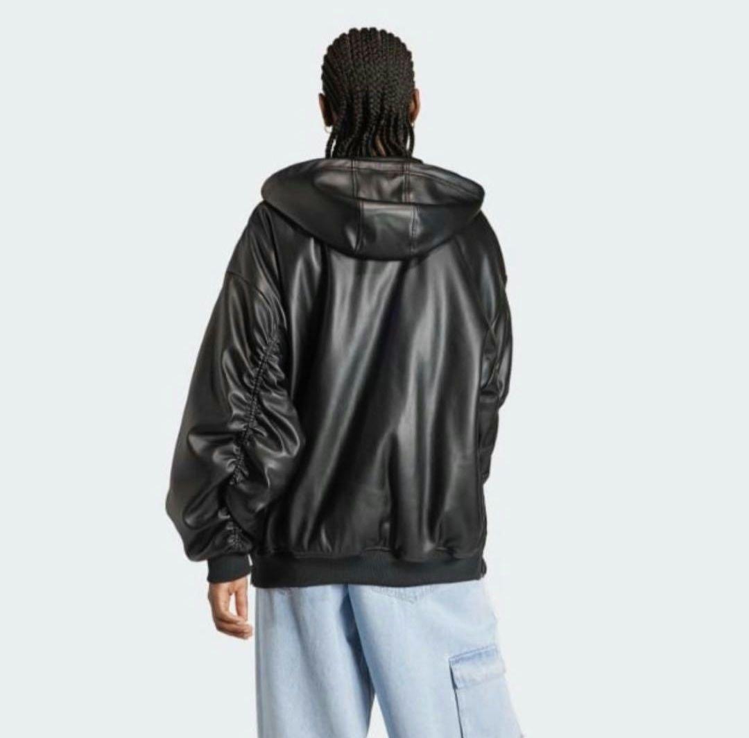adidas ADILENIUM オーバーサイズ フェイクレザージャケット XL