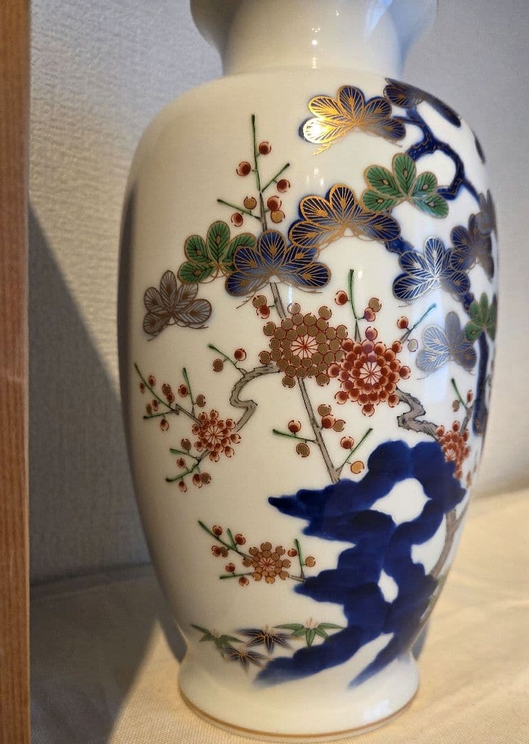 【新品】深川製磁 花瓶 磁器 花生け 花器 宮内庁御用達 木箱入り