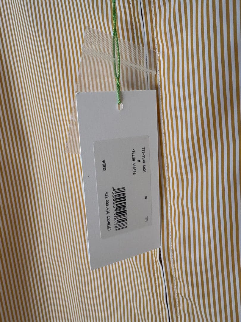 TTTMSW 25AW Zip up shirt（YELLOW STRIPE）