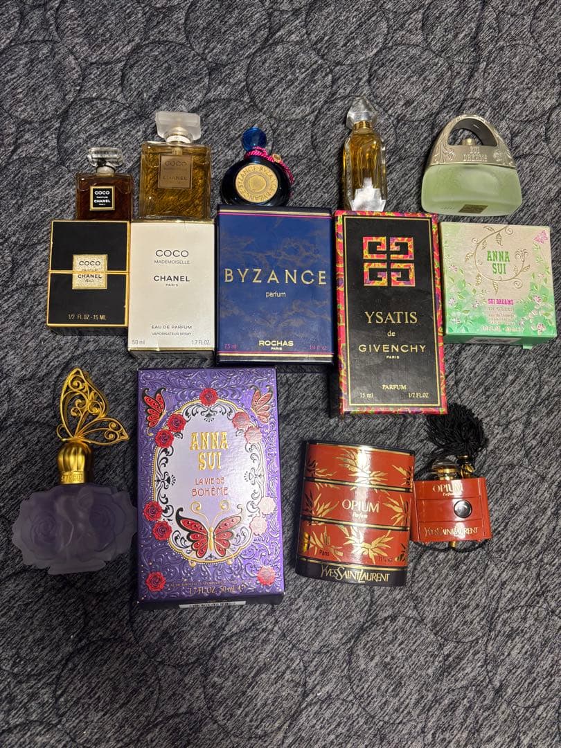 香水コレクション Coco Chanel, Ysatis, Opium など