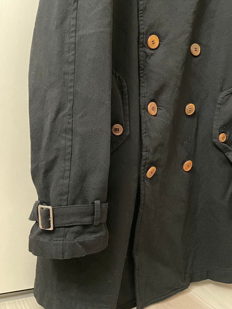 COMME des GARCONS HOMME PLUS 縮絨トレンチコート　黒