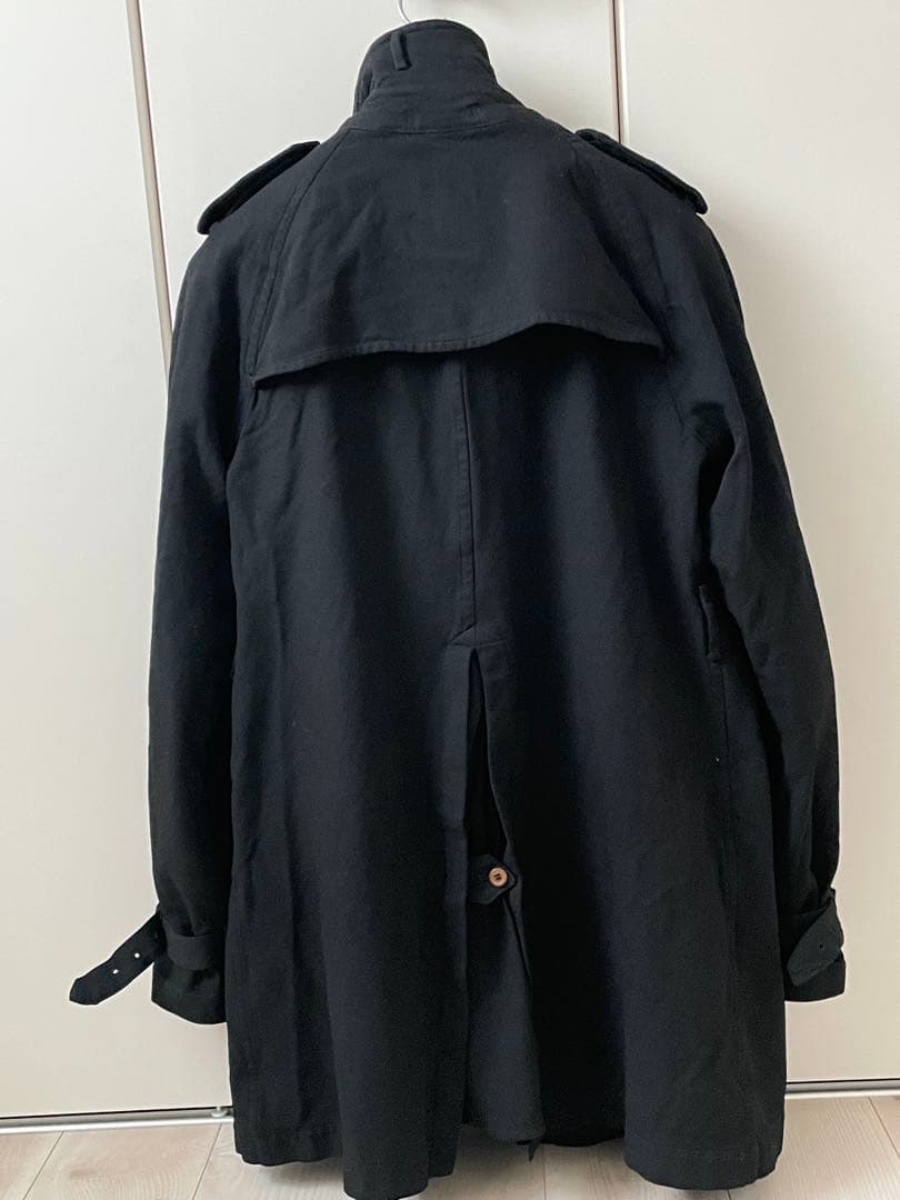 COMME des GARCONS HOMME PLUS 縮絨トレンチコート　黒