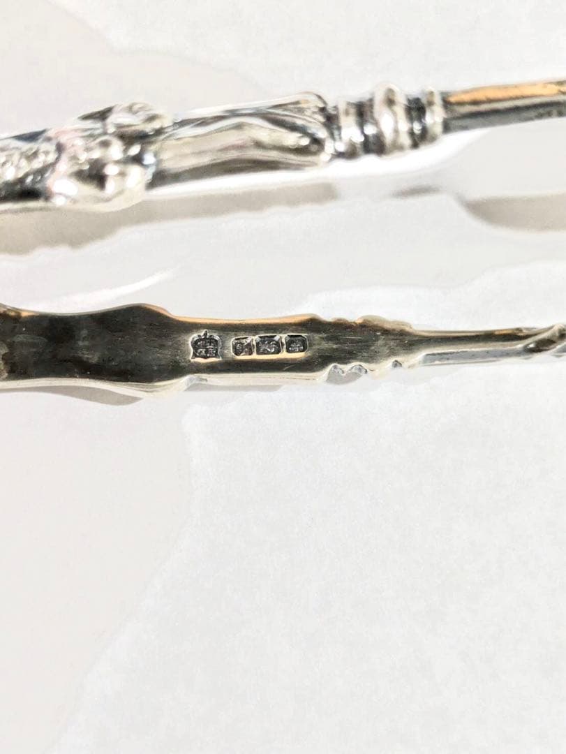 アンティーク　英国　シェフィールド 銀のシュガートング　スターリングシルバー