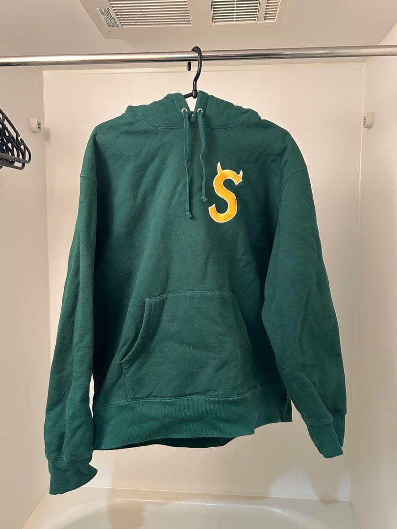 Supreme Sロゴ パーカー フーディ グリーン 刺繍 正規品 人気