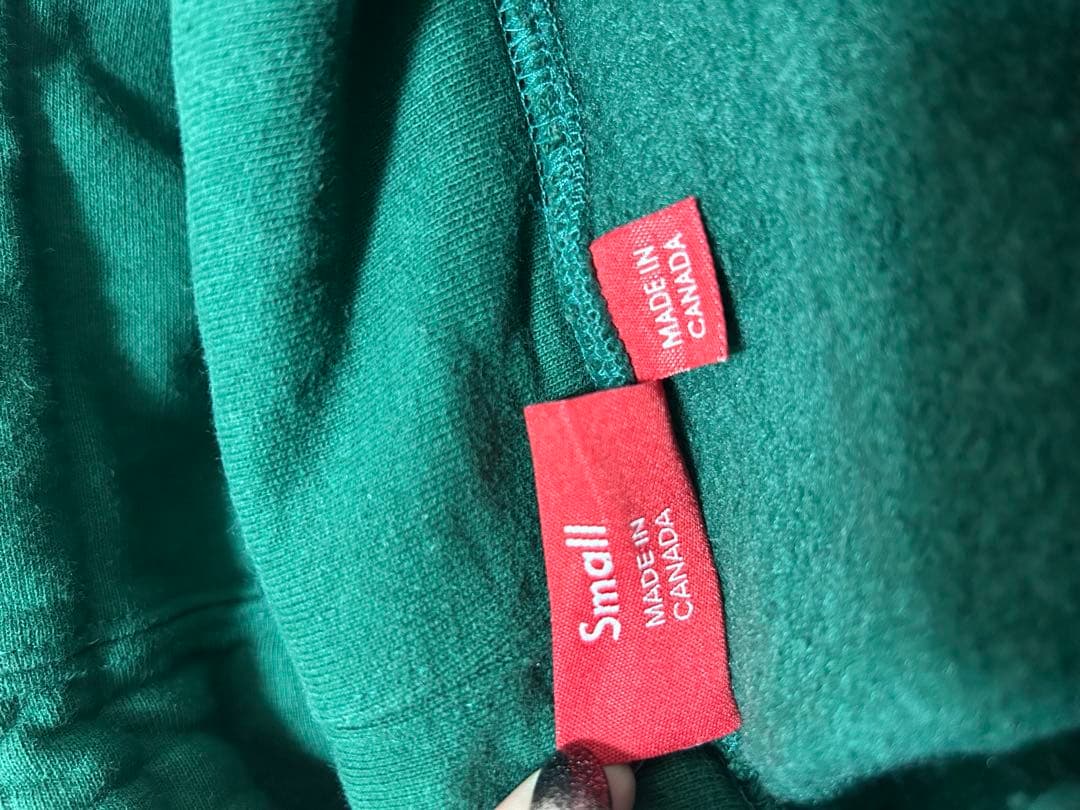 Supreme Sロゴ パーカー フーディ グリーン 刺繍 正規品 人気