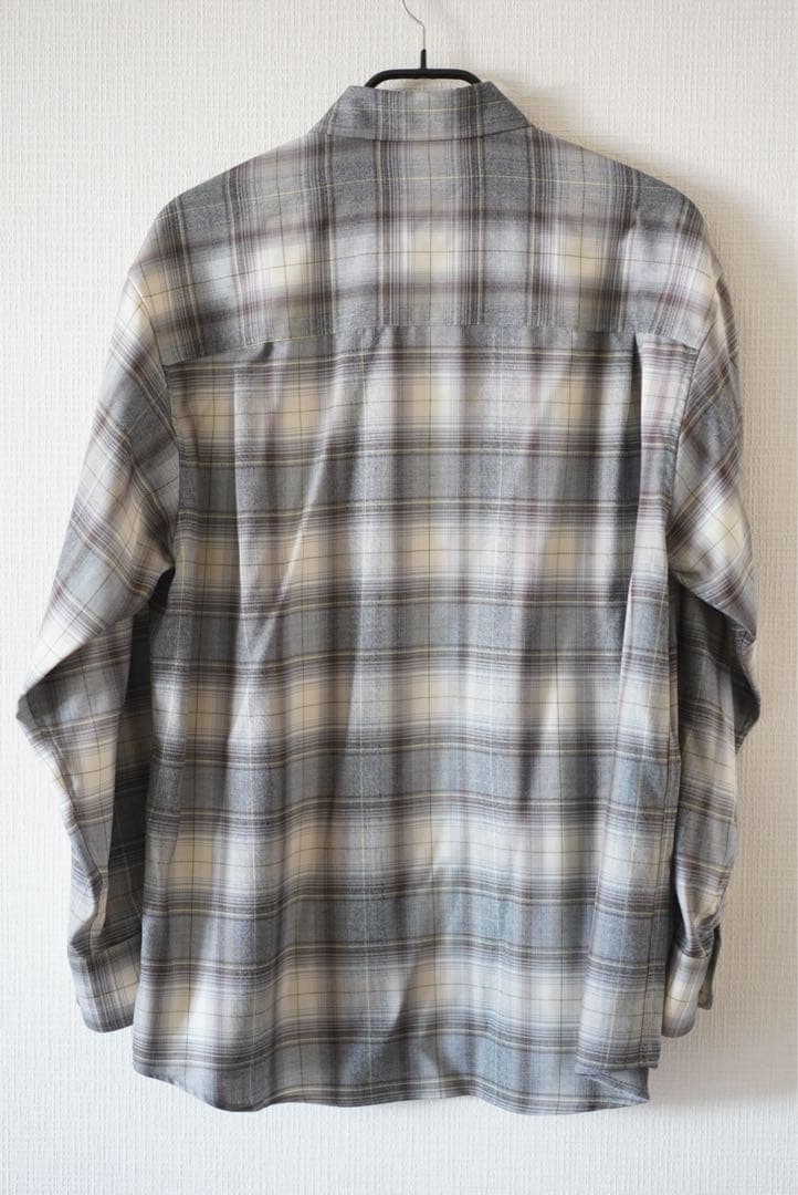 オーラリー SUPER LIGHT WOOL CHECK SHIRTS
