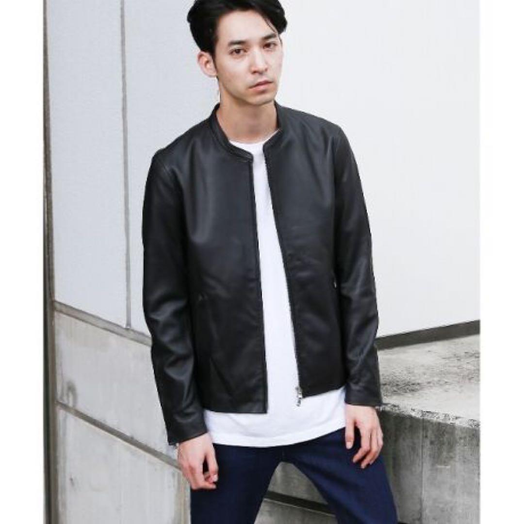 【XXL】tk.TAKEO KIKUCHIラムレザーシングルライダースジャケット