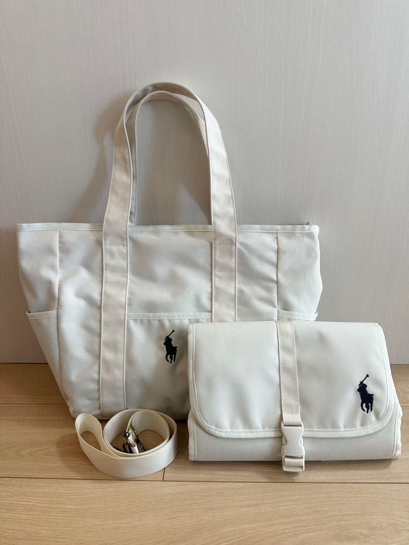 ポロラルフローレン マザーズバッグ白美品