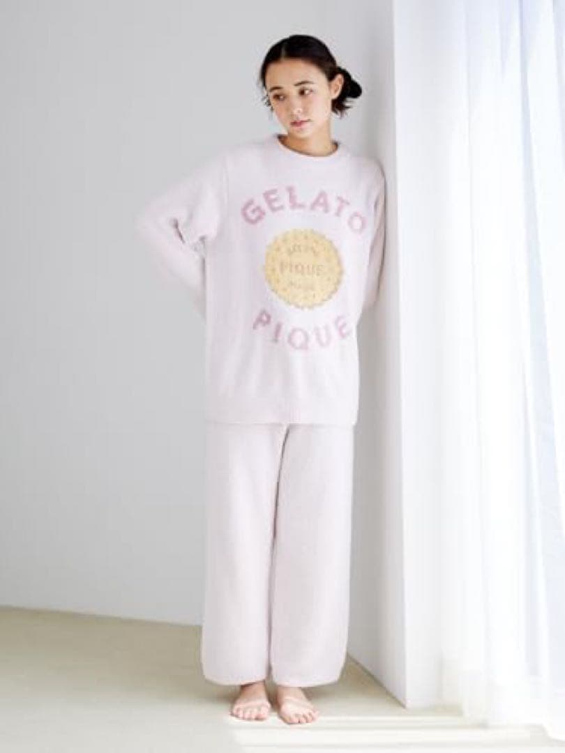 GELATO PIQUE パウダービスケットジャガードプルオーバー セットアップ