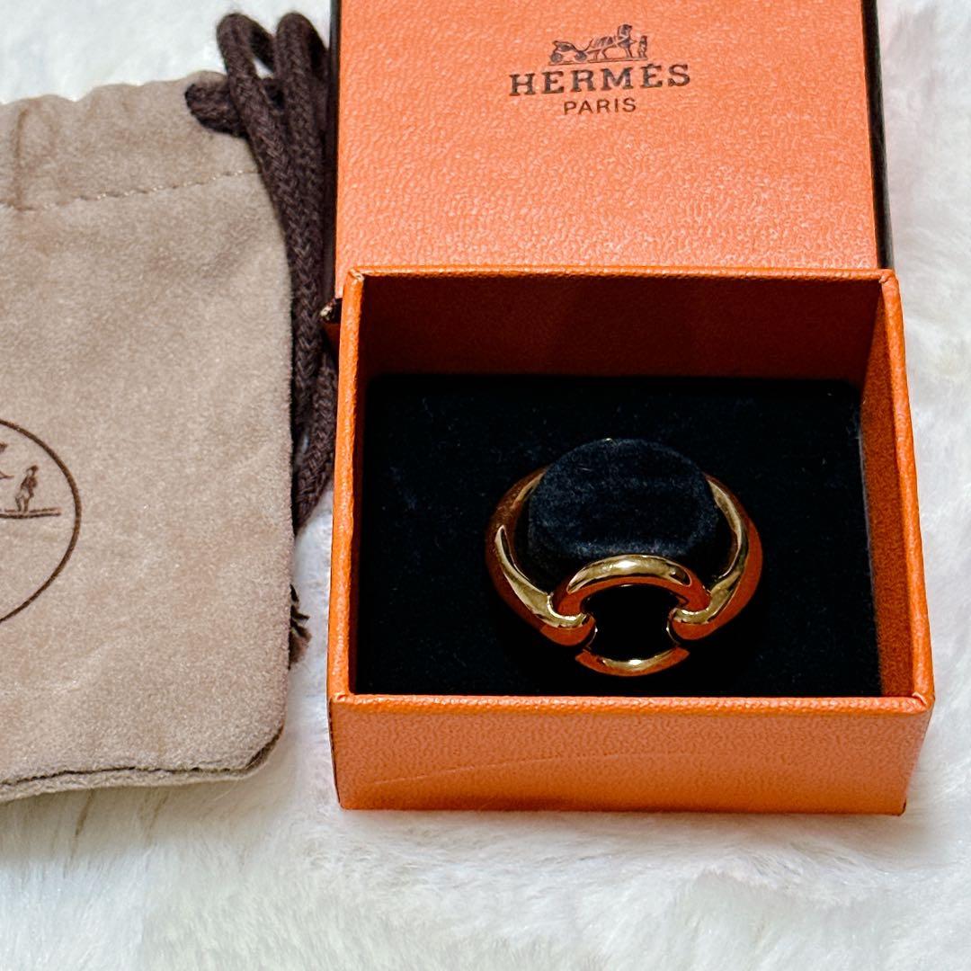 エルメスHERMES スカーフリング　ゴールド金具