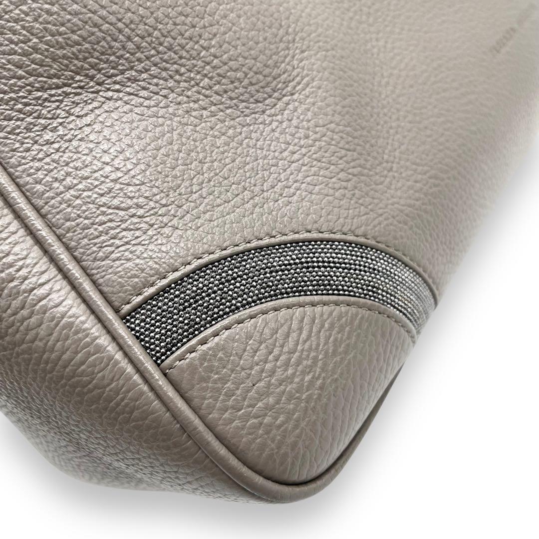 極美品■ファビアナフィリッピ 2way ボストンバッグ ショルダー付 ロゴ型押し