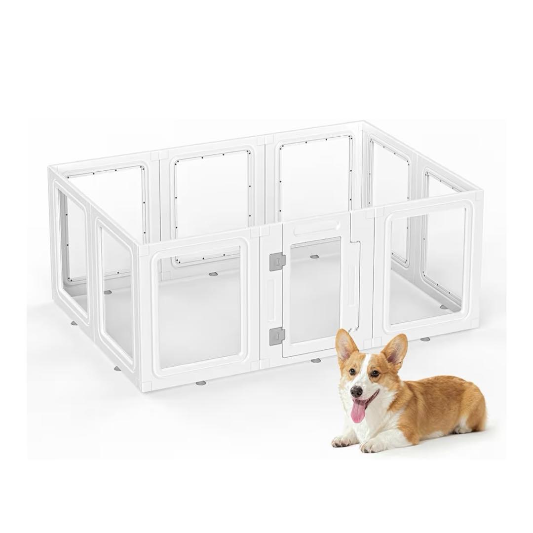 GumiSeaoアクリルペット犬フェンス重プラスチック子犬スポーツペン室内屋外小