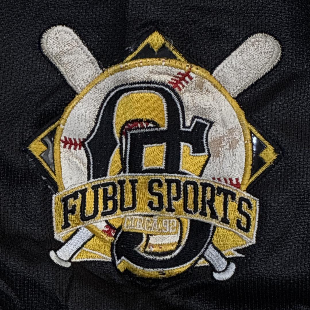 FUBU フブ ユニフォーム ゲームシャツ 刺繍ロゴ 黒 3XL ヒップホップ