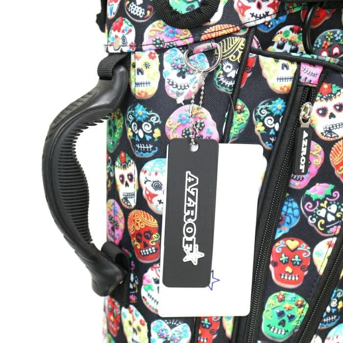 【新品】アズロフ AZ-STCB02 スタンド キャディバッグ メキシカンスカル