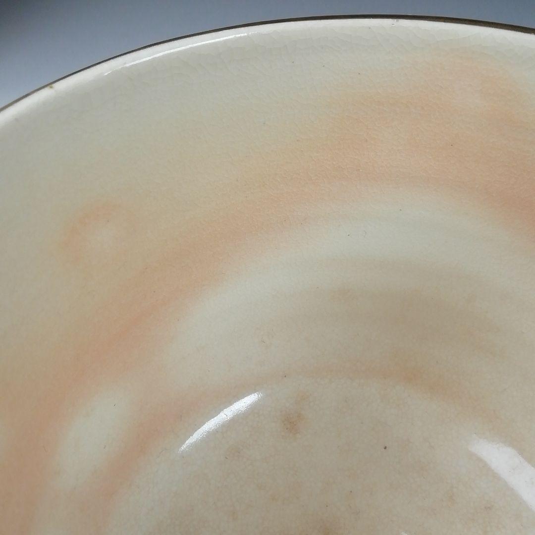 Ｔ９８０　茶碗　『色絵　雪笹』『中村陶彩 造』　共箱　抹茶碗　茶道具