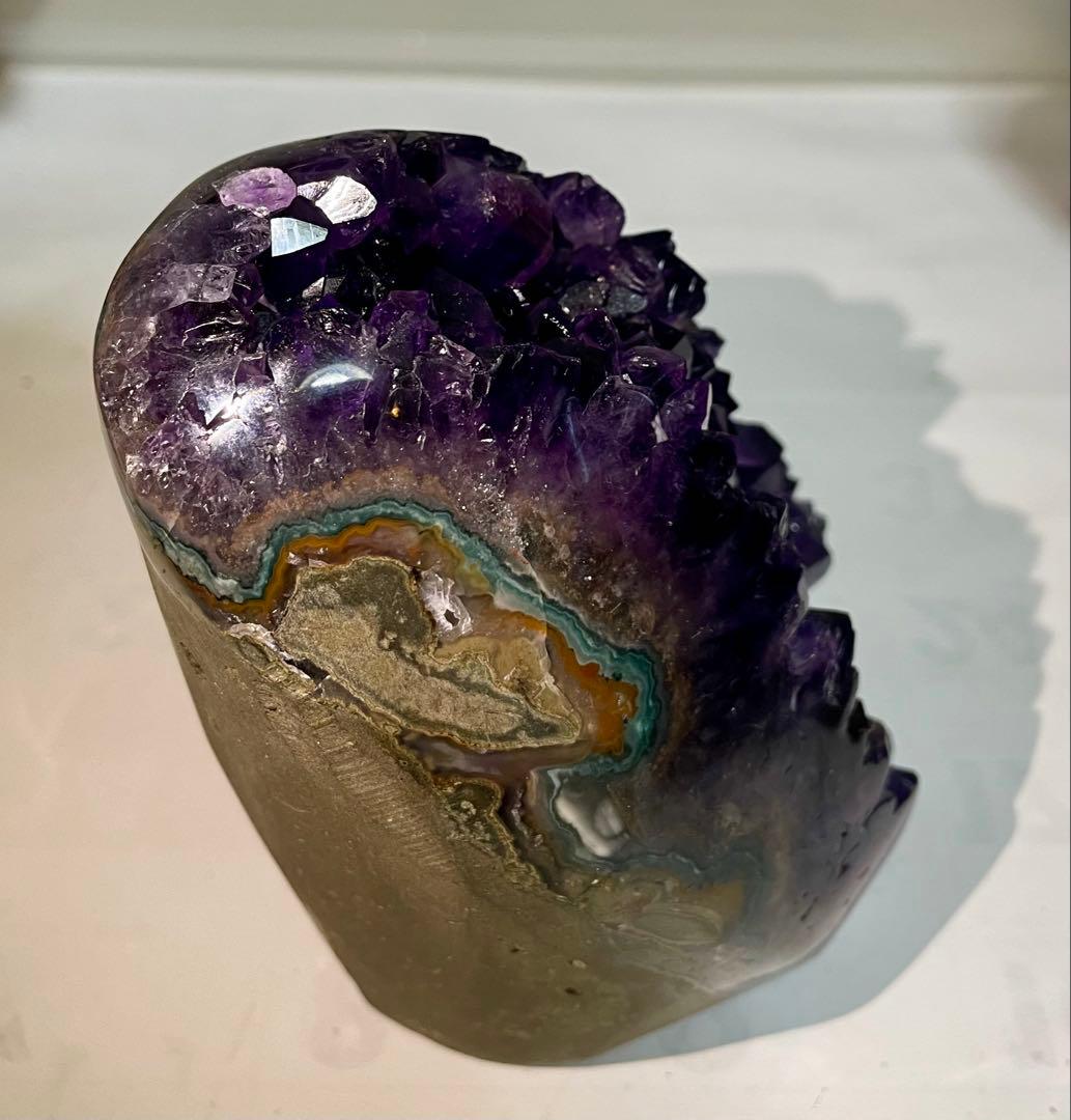高品質アメジストドーム クリスタル 紫水晶 浄化 パワーストーン 濃いパープル