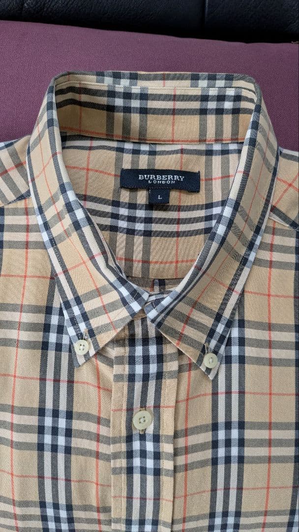 ✨お値下げ✨BURBERRY メンズシャツ Ｌ クリーニング済み ボタンダウン