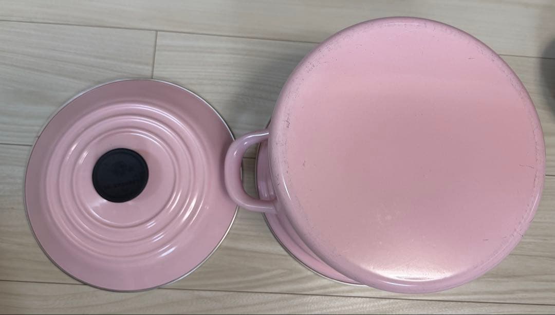 LE CREUSET 両手鍋 ピンク 22cm