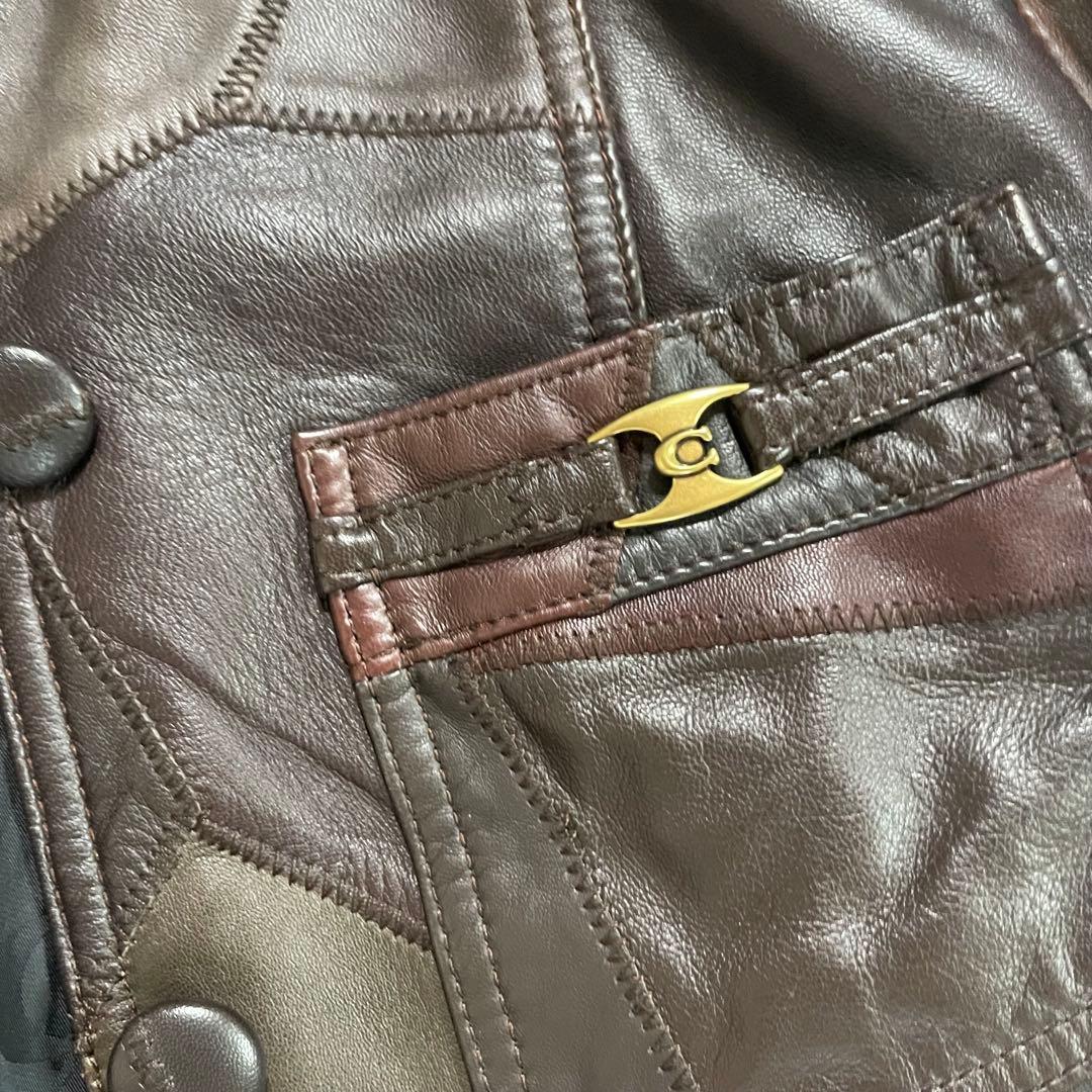 ◯未使用タグ付き COACH レザーコート Sサイズ