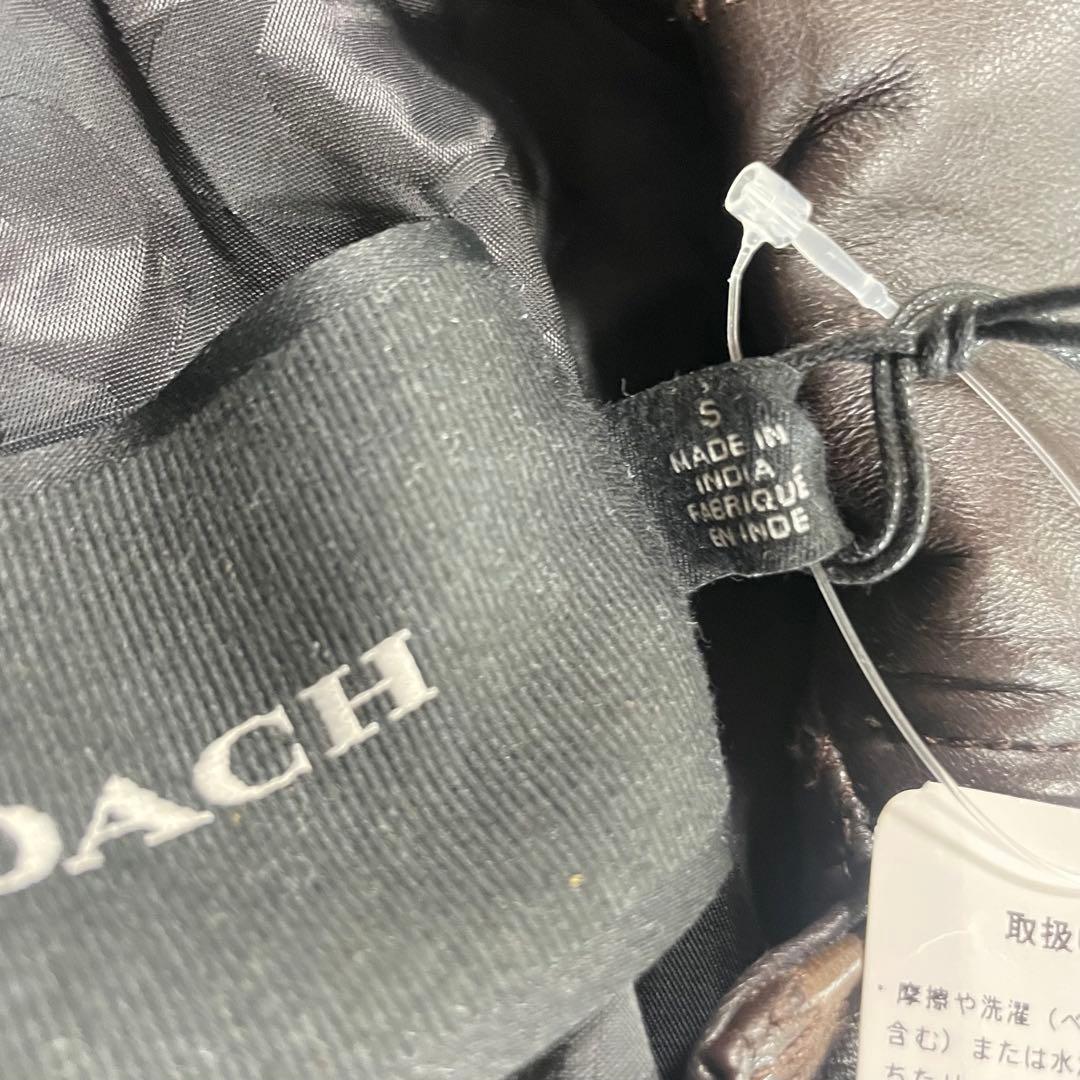 ◯未使用タグ付き COACH レザーコート Sサイズ