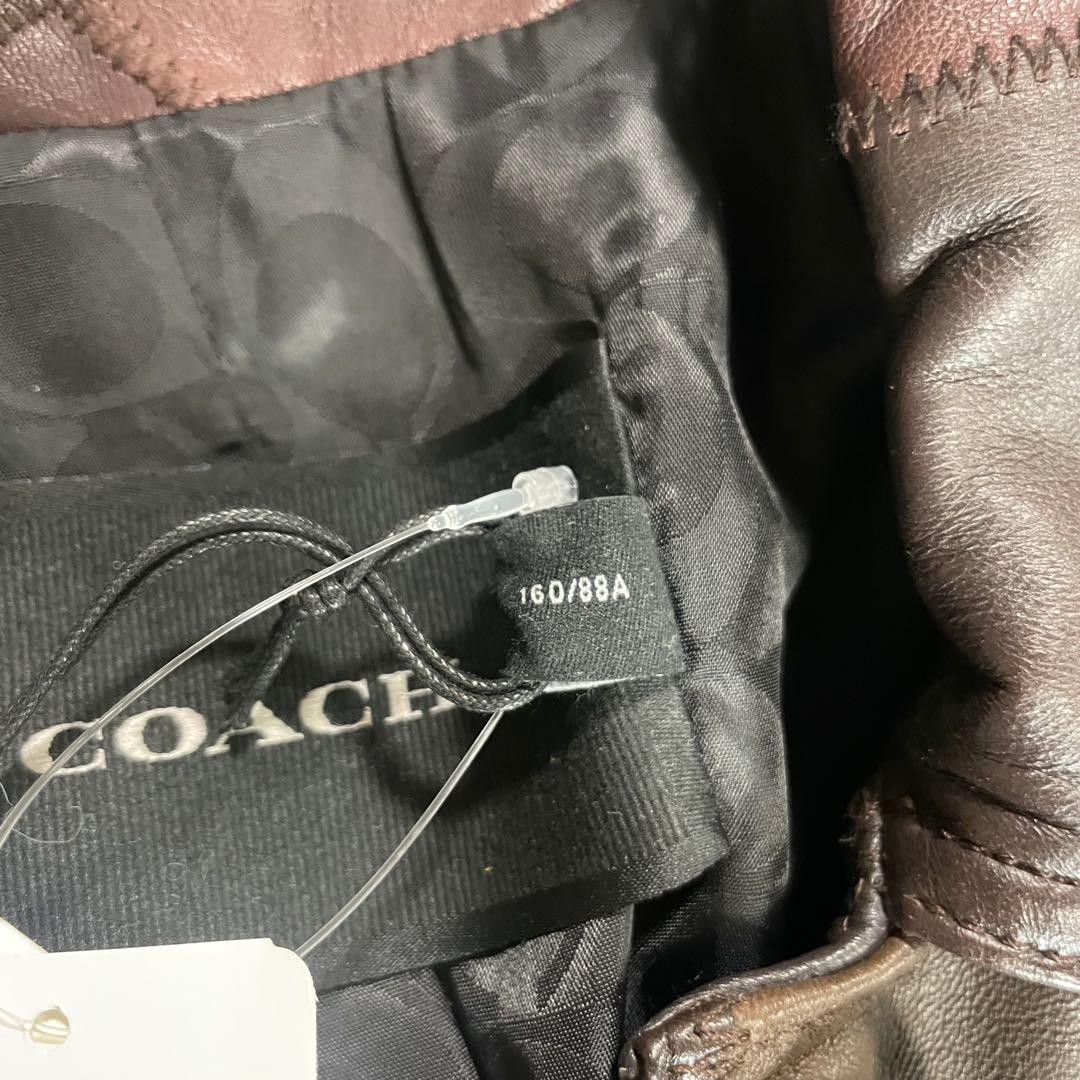 ◯未使用タグ付き COACH レザーコート Sサイズ