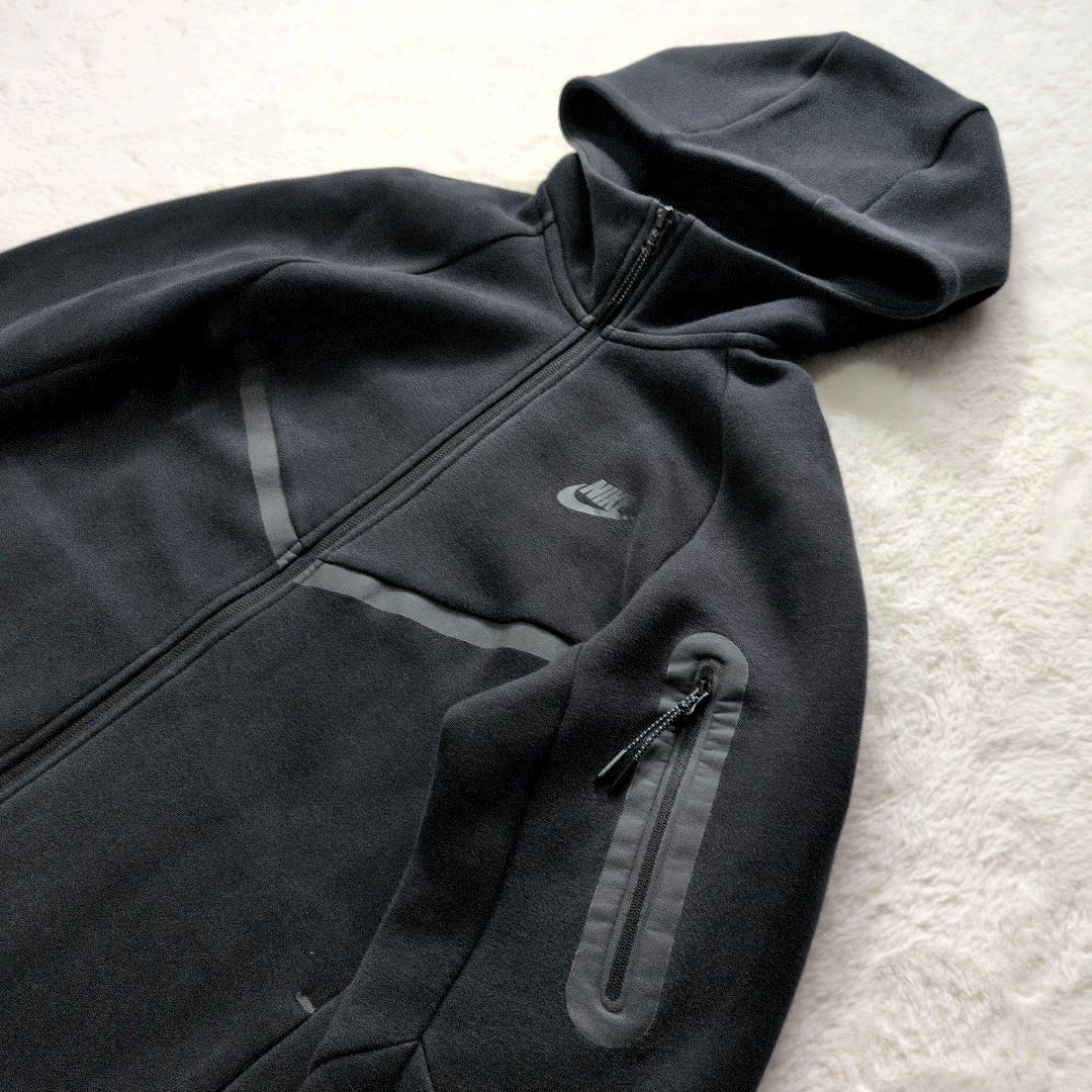 【希少】NIKE ナイキ テックフリース パーカー 赤タグ S 黒