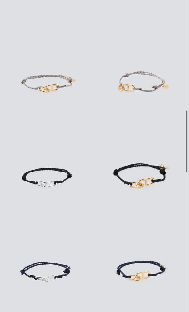 アクセサリー Anchor Link Silk Code Bracelet