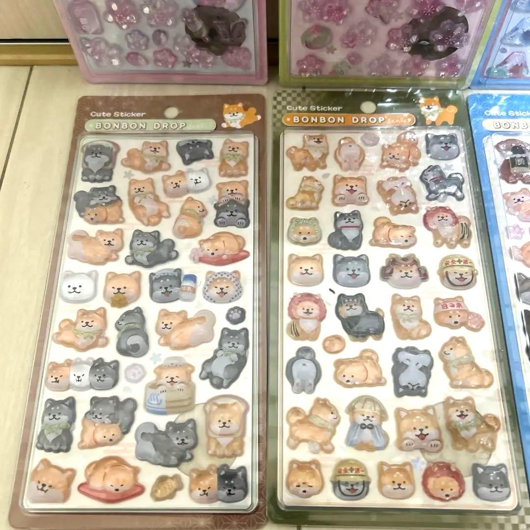 新品！ボンボンドロップシール　和柄　8枚セット