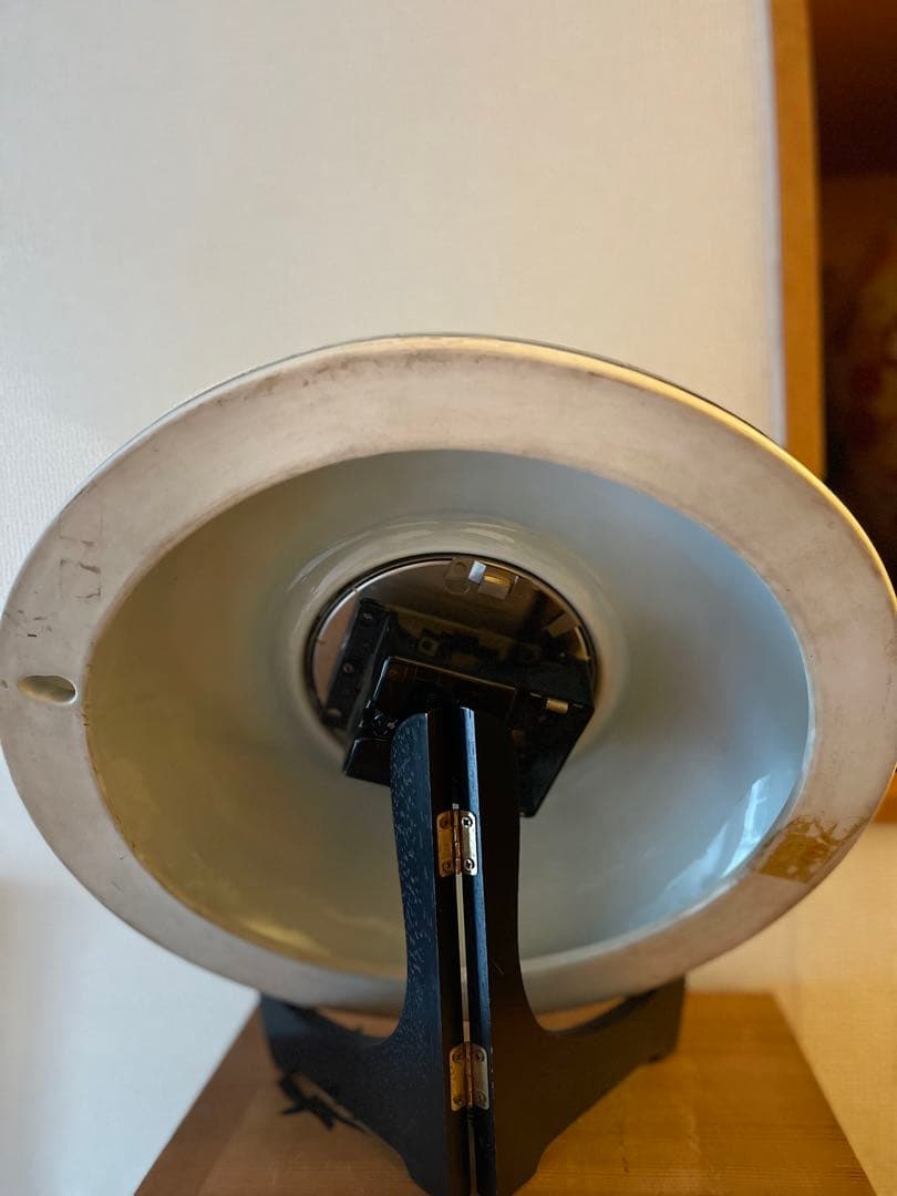 花柄陶器製アナログ時計 直径約30cm
