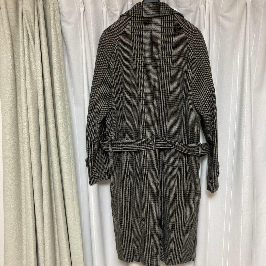 【鷹丸様用】junhashimotoチェック柄 ダブルブレストコート　サイズ4