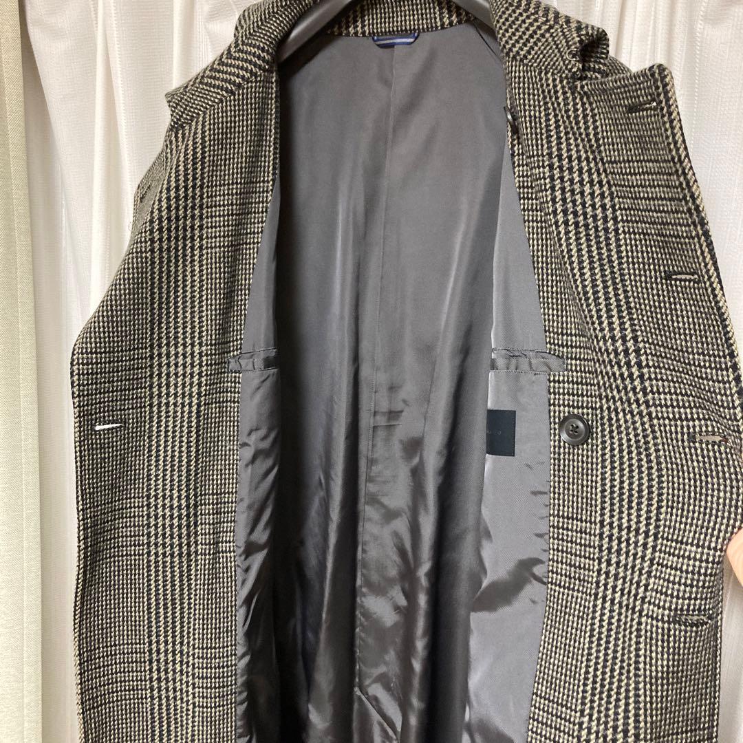 【鷹丸様用】junhashimotoチェック柄 ダブルブレストコート　サイズ4