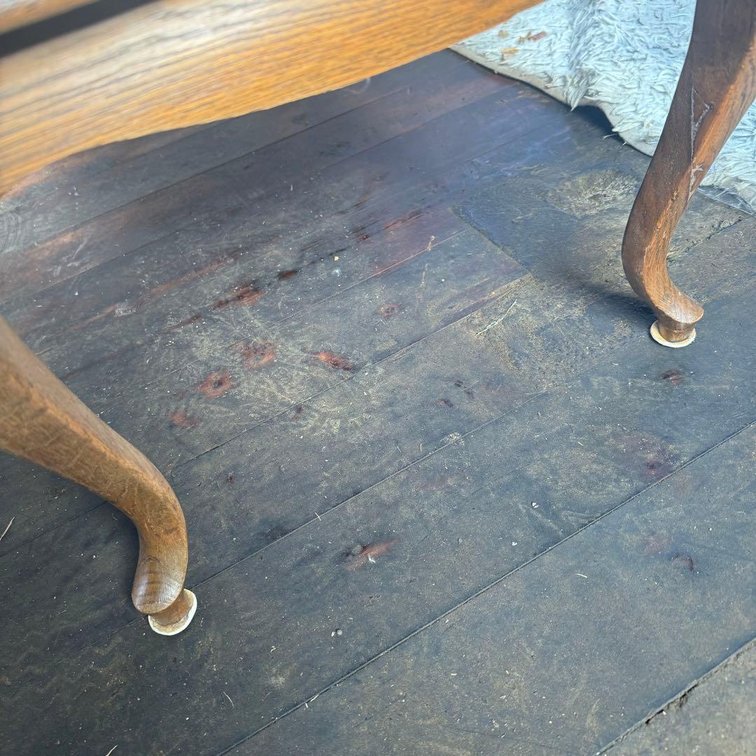 アンティーク風　木製文机　西洋　猫脚　デスク