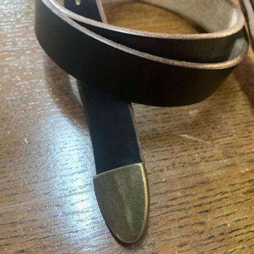 新品　アートブラウン　クロムエクセルレザー　ナローレンジャーベルト　黒サイズ３２