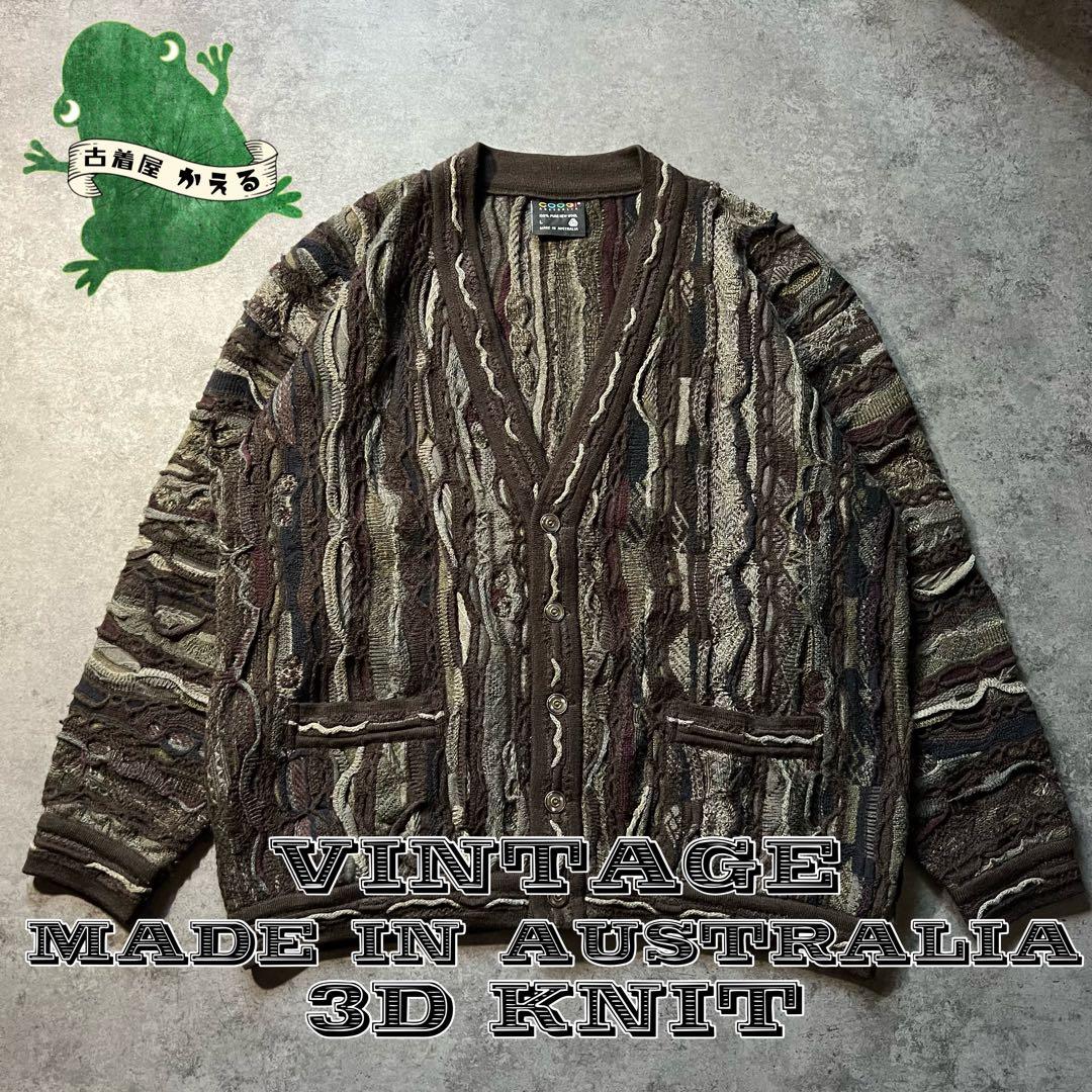 【即日発送・US古着】90s COOGI クージー　カーディガン　3Dニット　L