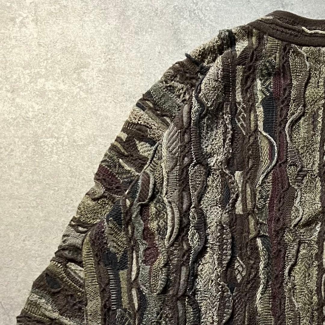 【即日発送・US古着】90s COOGI クージー　カーディガン　3Dニット　L