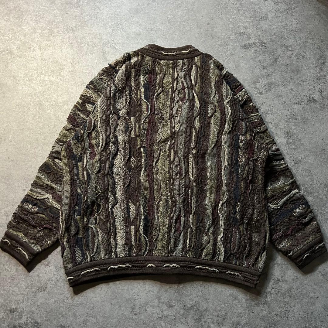 【即日発送・US古着】90s COOGI クージー　カーディガン　3Dニット　L